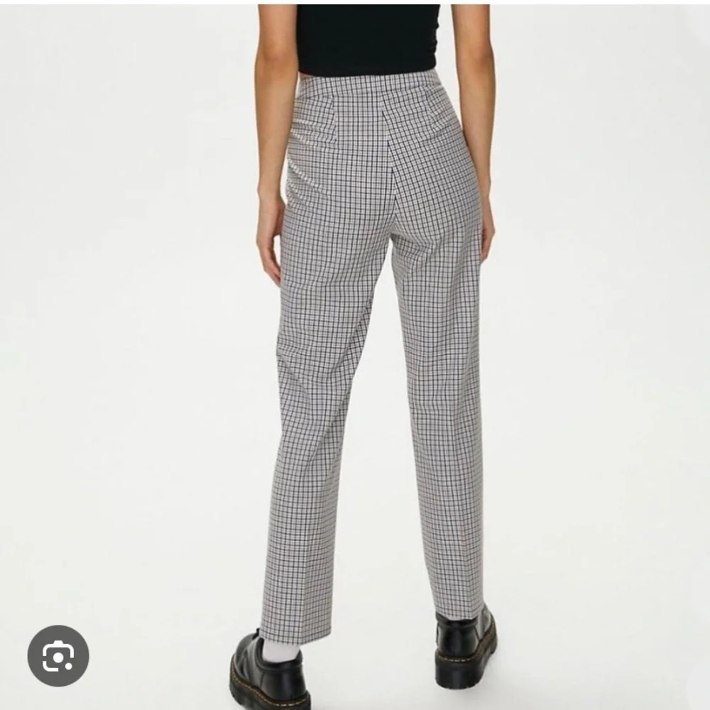 Aritzia Sunday Best Freshman Pant in Black Honey Brown Grid Plaid Size 00 - Picture 6 of 14